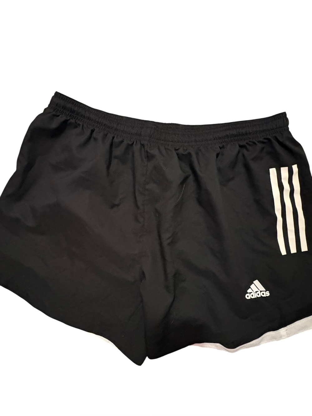 adidas Black Shorts with White Logo Tag